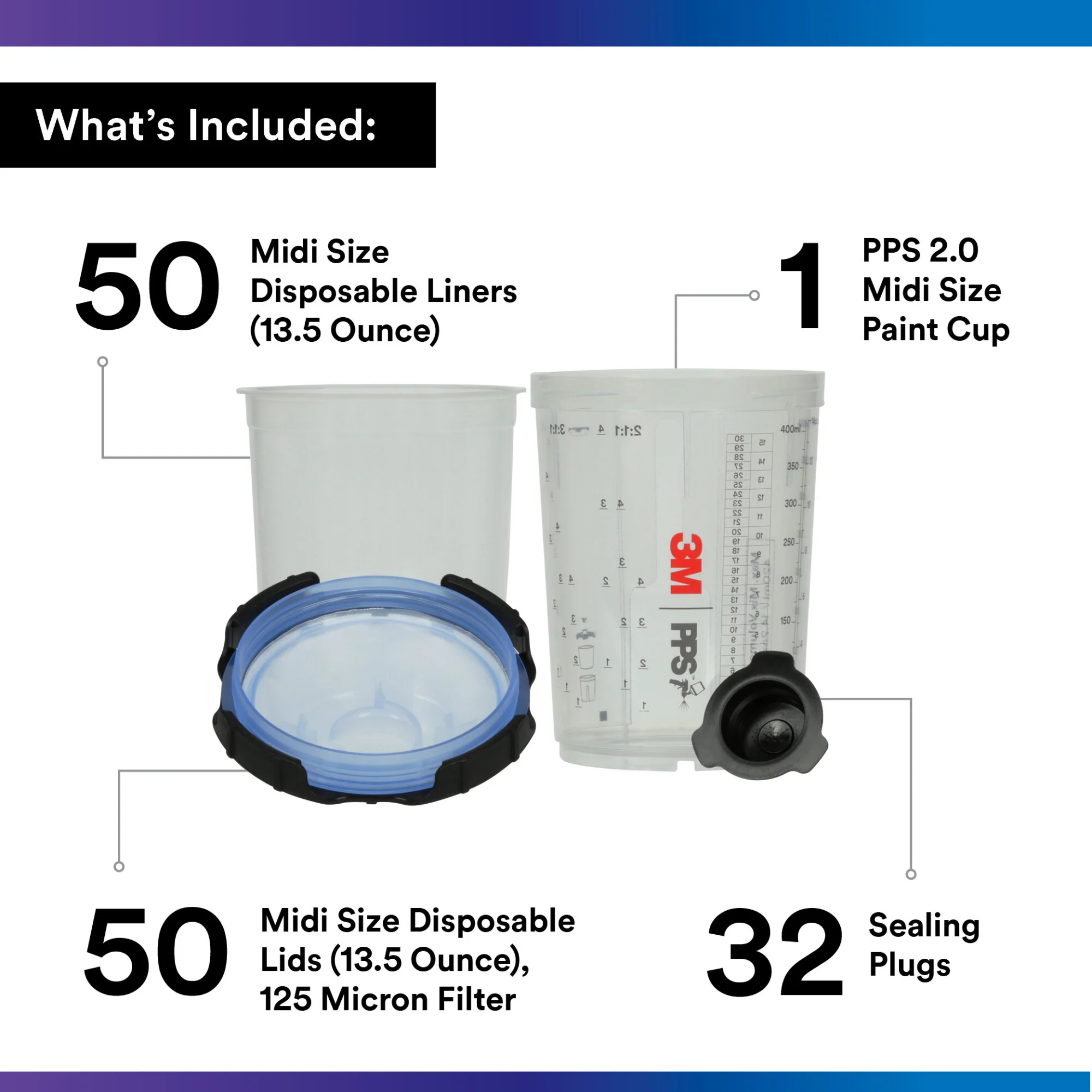 3M PPS Series 2.0 Spray Cup System Kit 26312, Midi (13.5 oz, 400 mL) - Image 3