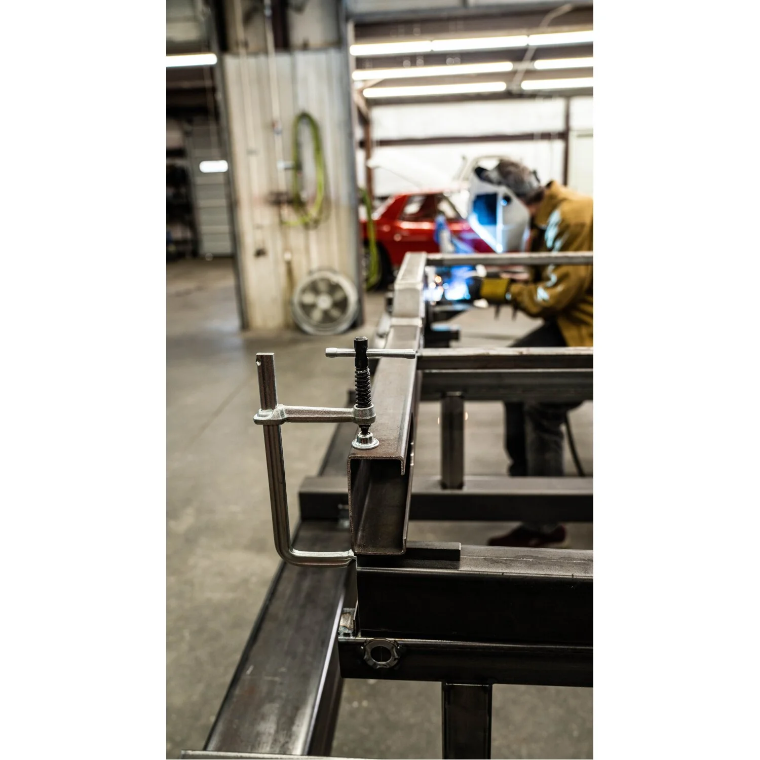 Bessey GS16K Clamp, welding, F-style, crimped on swivel pad, 6 In. x 3.125 In., 550 lb - Image 4