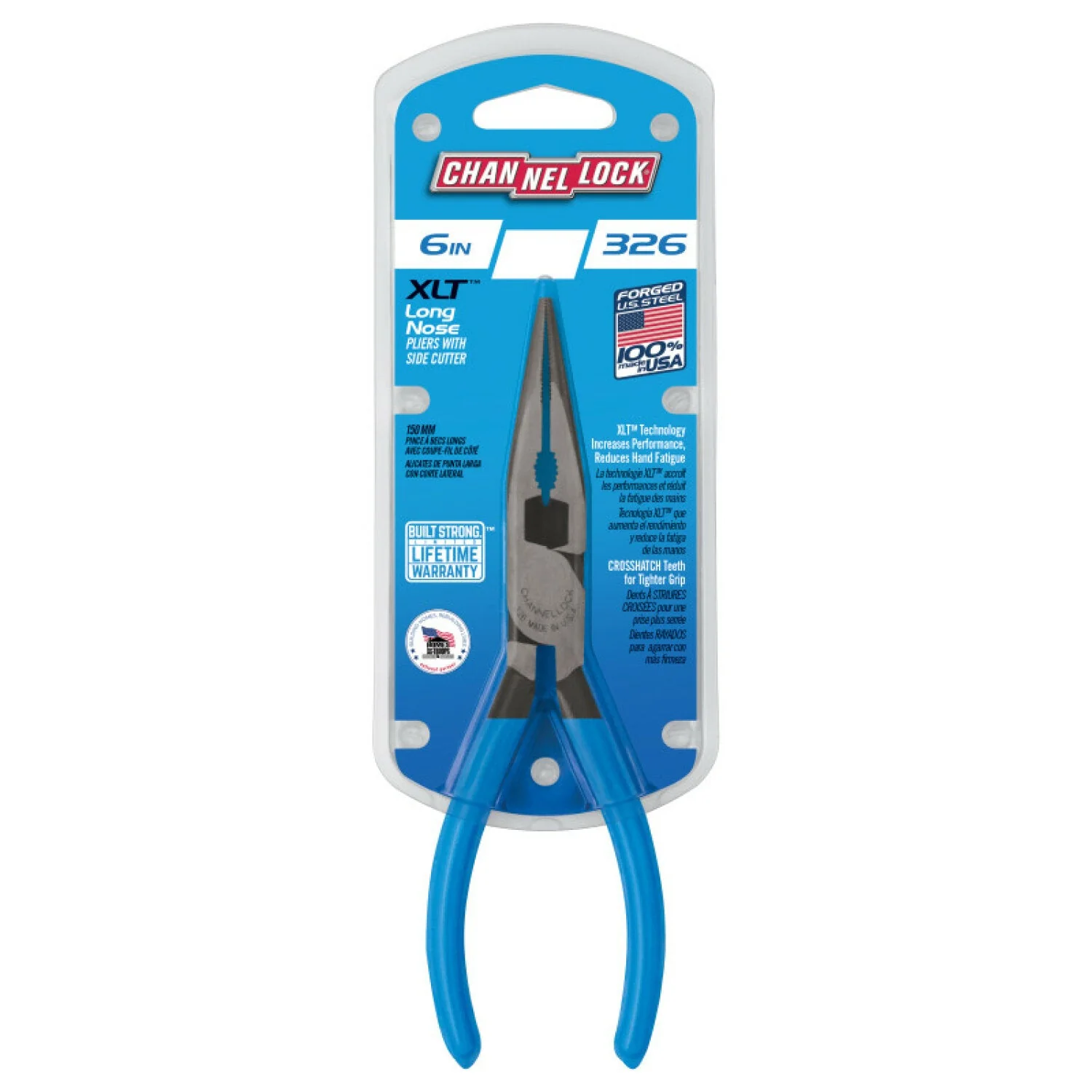 Channellock 326 6-Inch XLT Combination Long Nose Pliers with Cutter - Image 2