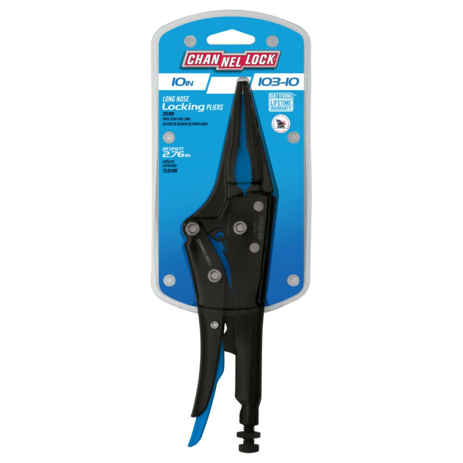 Channellock 103-10 10-Inch Combination Long Nose Locking Pliers - Image 2
