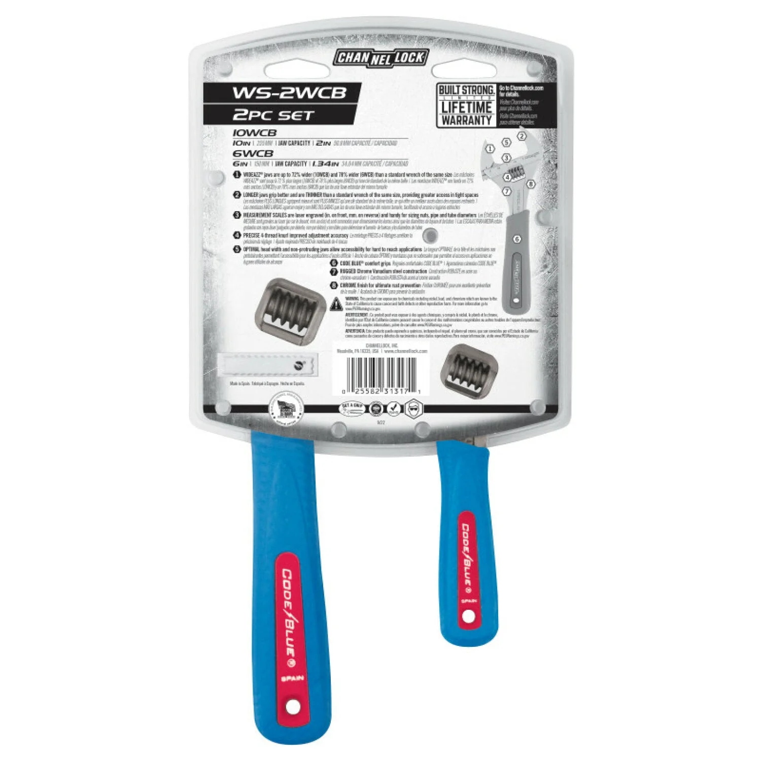 Channellock WS-2WCB 2pc Adjustable Wrench Set - Image 3
