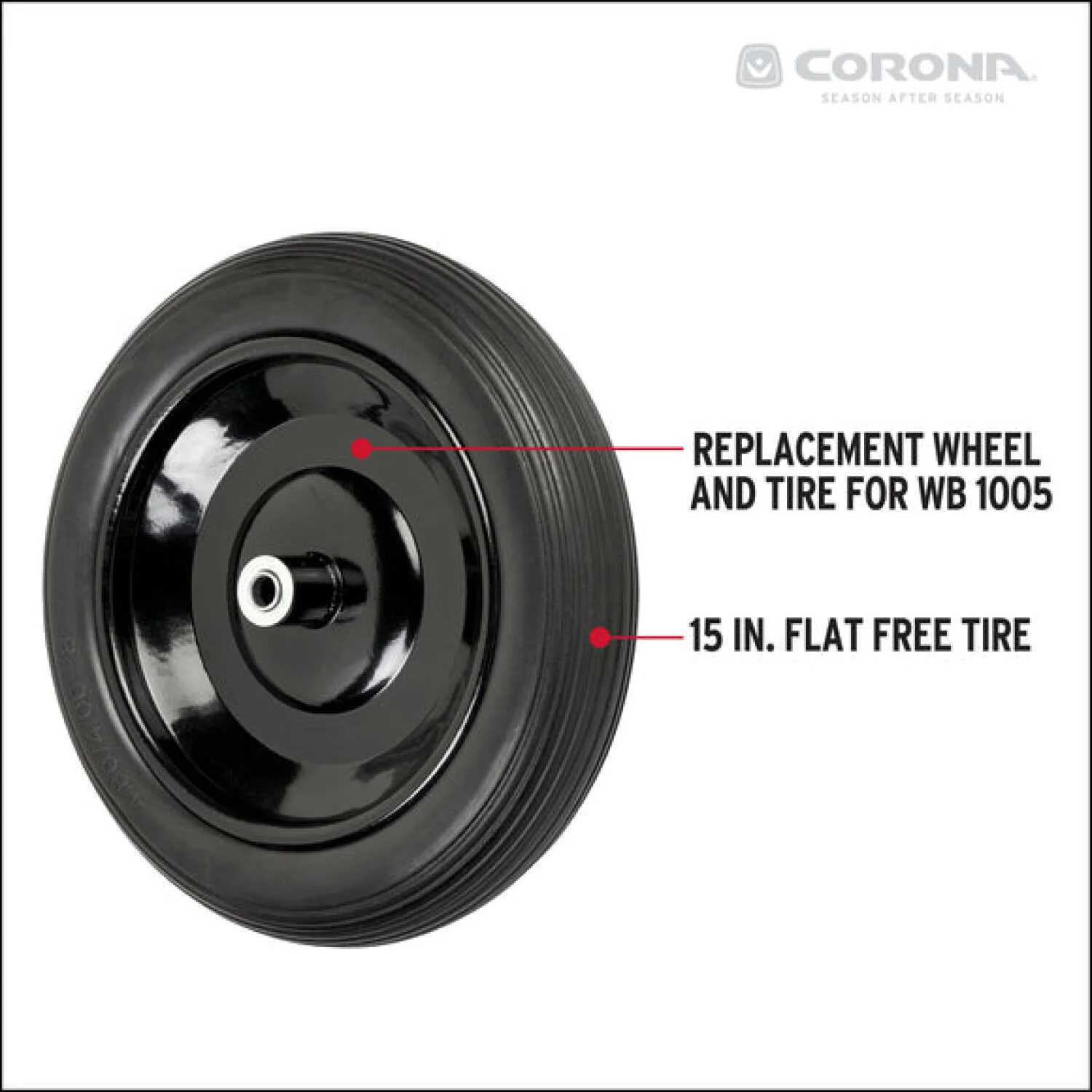 Corona AC10001 WB 1000 replacement wheel/tire - Image 3