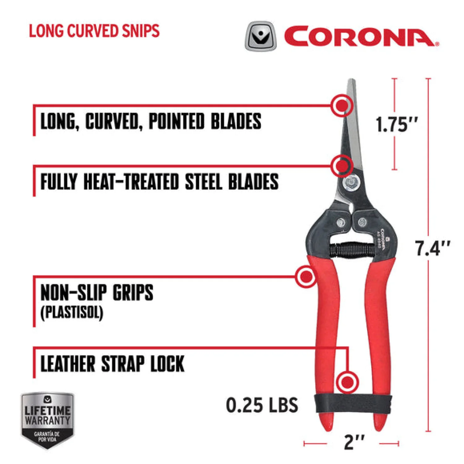 Corona AG 4940SS  Long Curved Snips - Stainless Steel, 1¾ Inch - Image 6