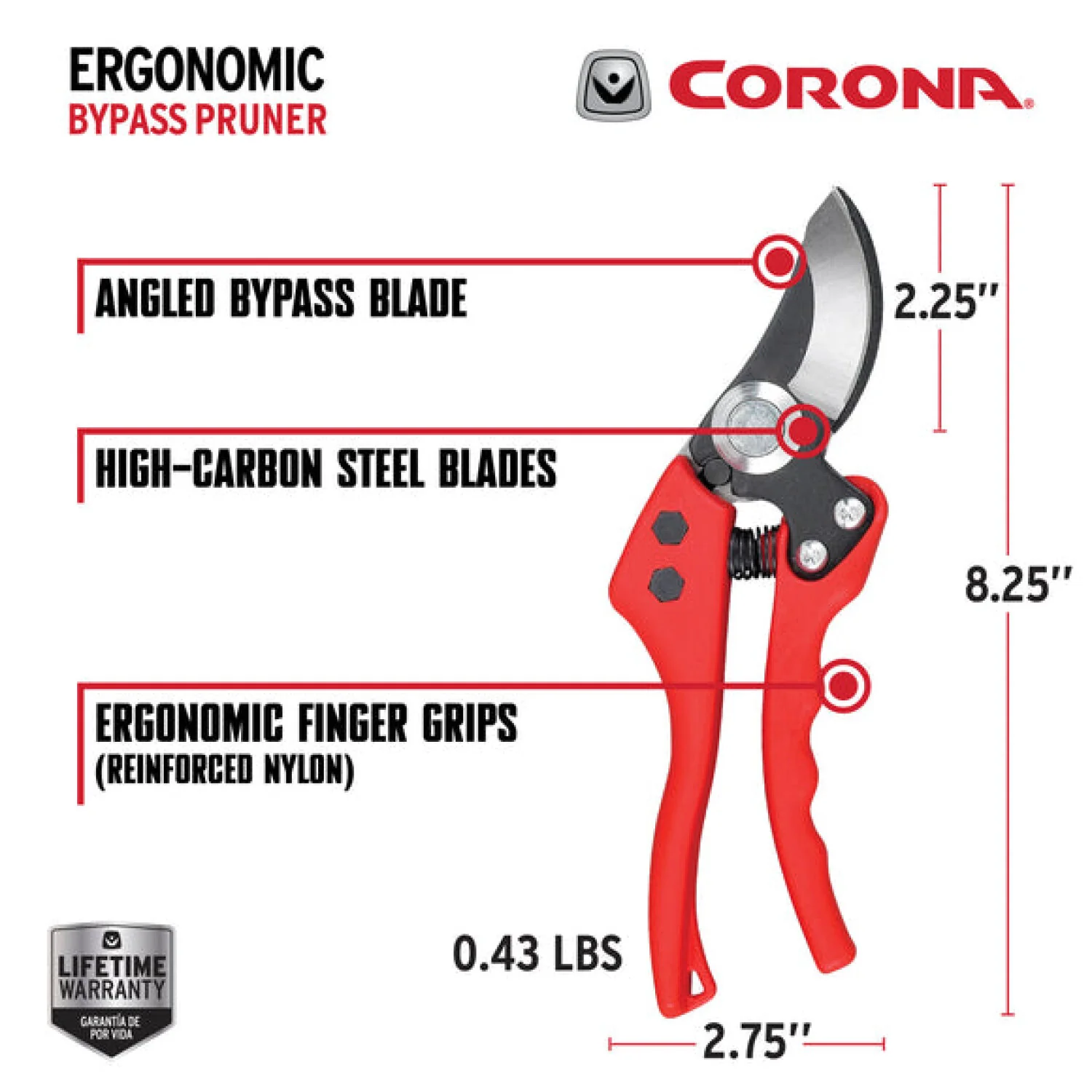 CORONA-BP 4180 · Ergonomic Bypass Pruner - 5/8 Inch - Image 3