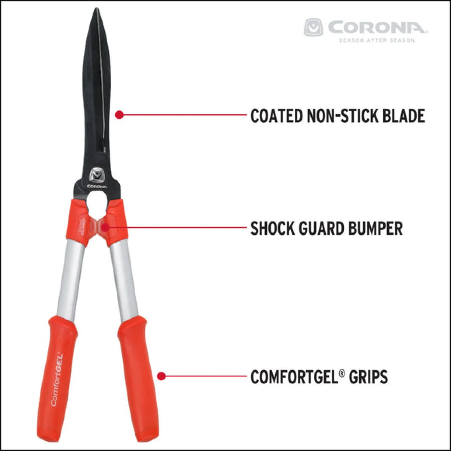 Corona HS 3244  ComfortGEL® Hedge Shears - 9 Inch - Image 6