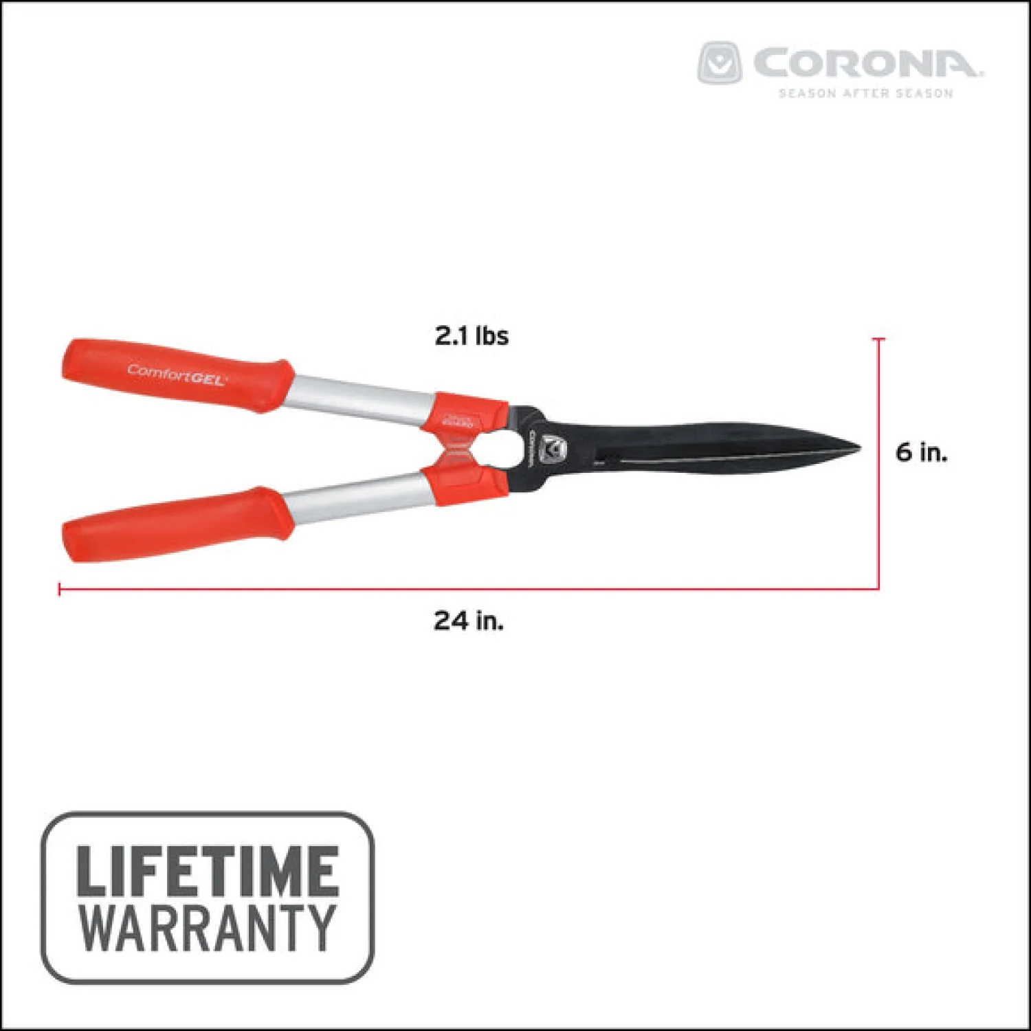 Corona HS 3244  ComfortGEL® Hedge Shears - 9 Inch - Image 8