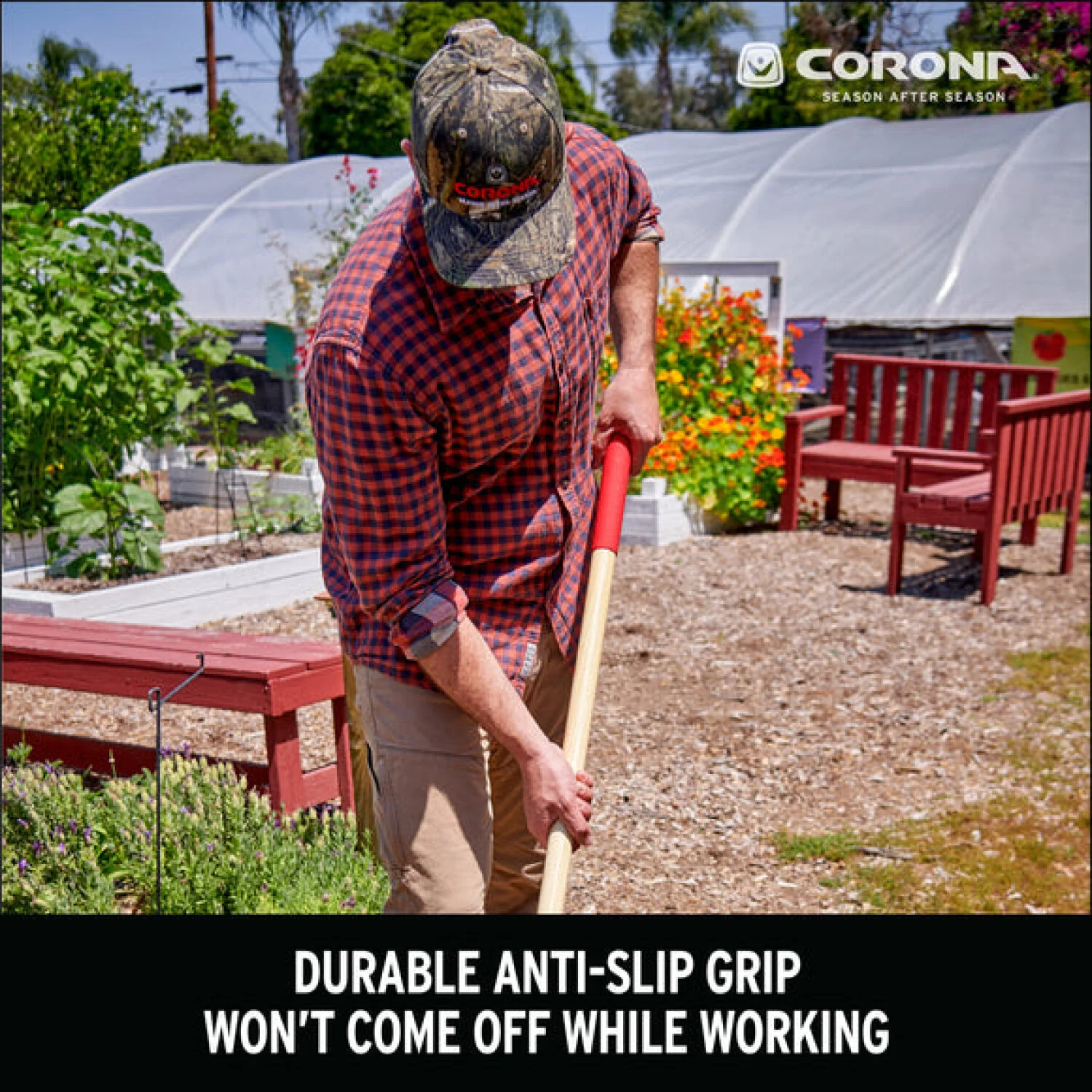 Corona SH16100 Forged Hardwood Handle Mortar Hoe, 7 in. - Image 9