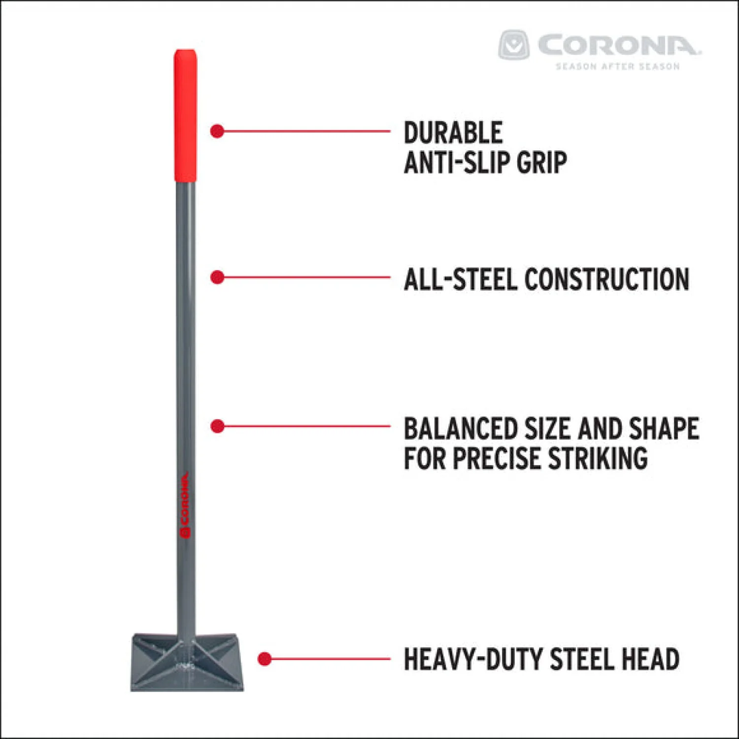 Corona-UT16200 · All Steel Dirt Tamp, 8 in. x 8 in. - Image 8