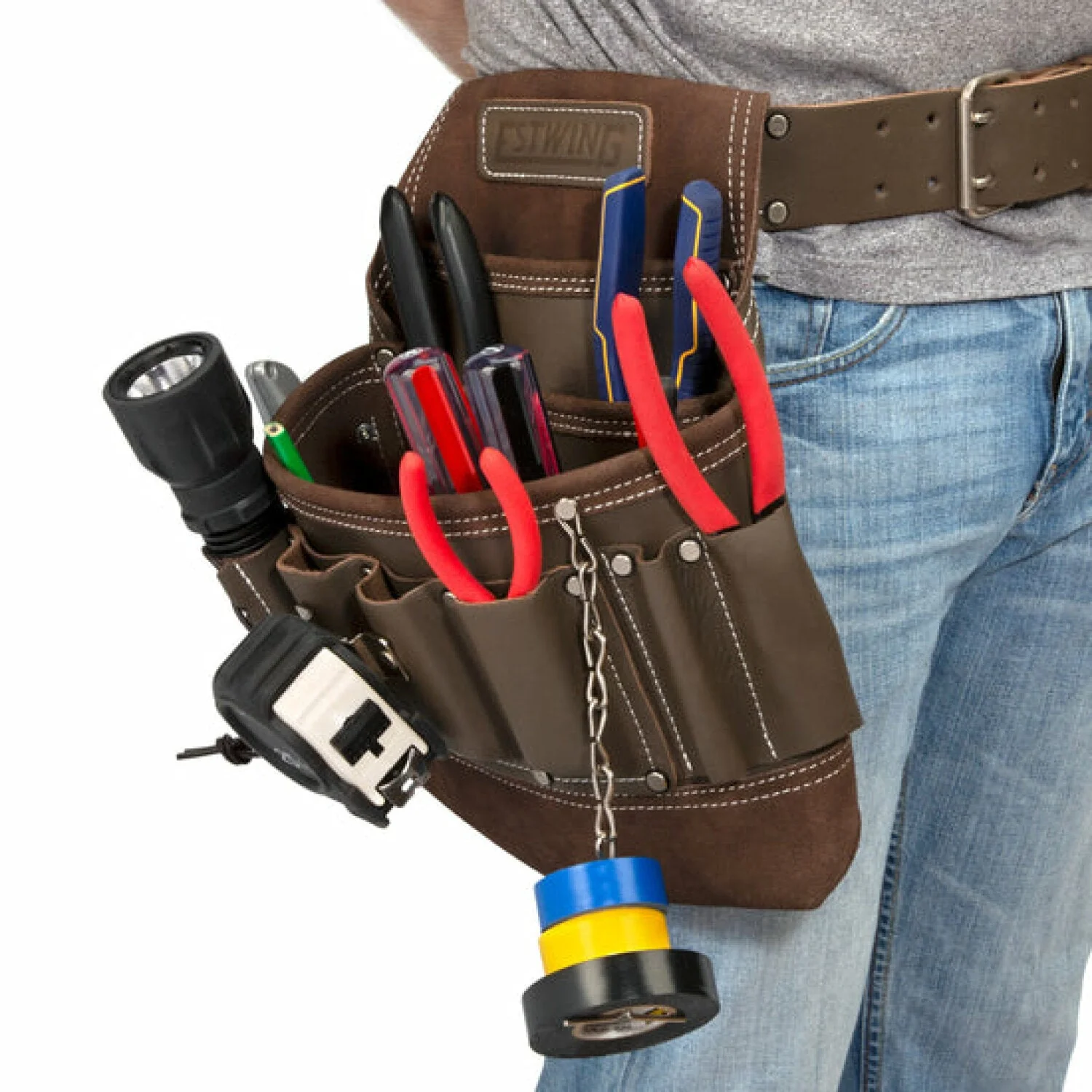 Estwing 94749 8-Pocket Leather Electrician's Tool Pouch - Image 3