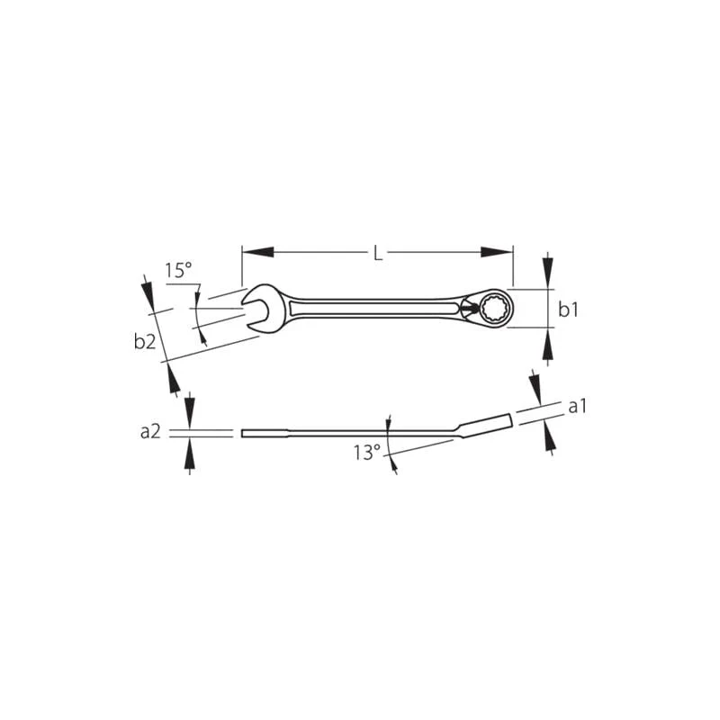Gedore 2297396 7UR Combination Ratchet Spanner 24 mm - Image 3