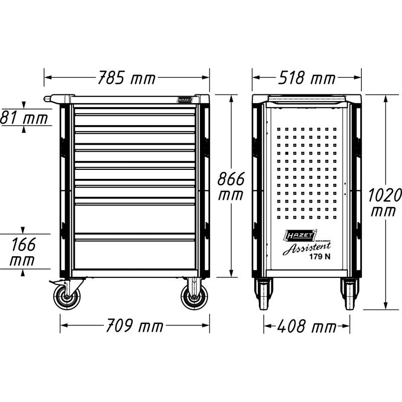 Hazet 179NXL-8-VW Tool Trolley Assistent - Image 3
