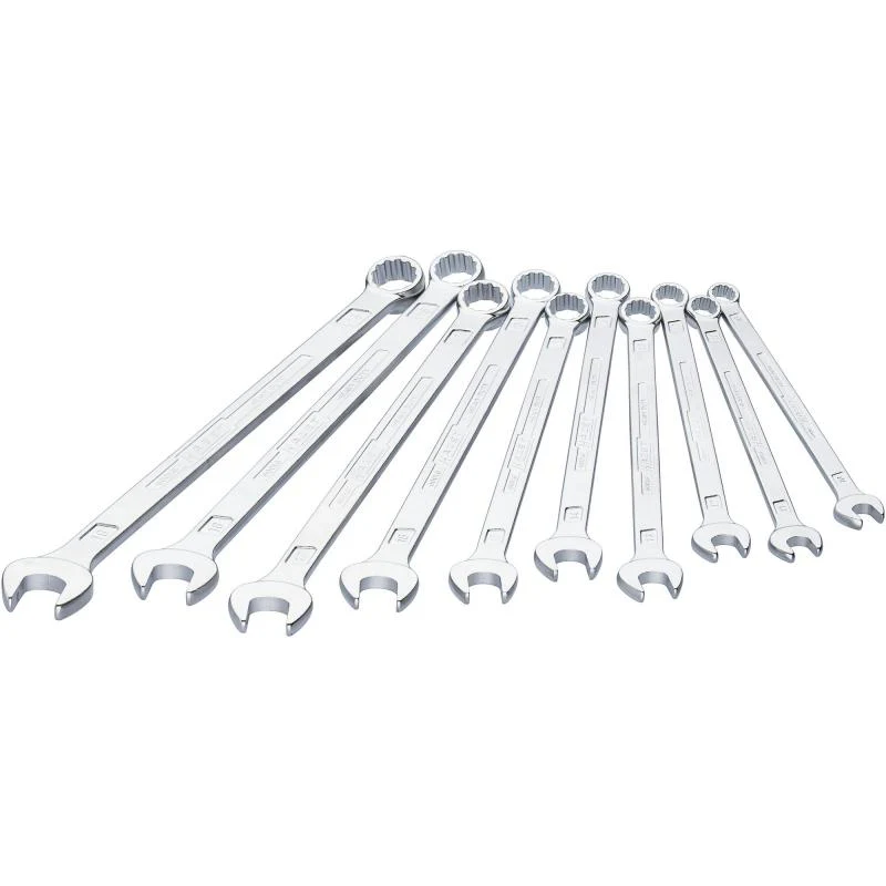 Hazet 600LG/10 Combination Wrench, Extra Long, Slim Design, 10 Pieces