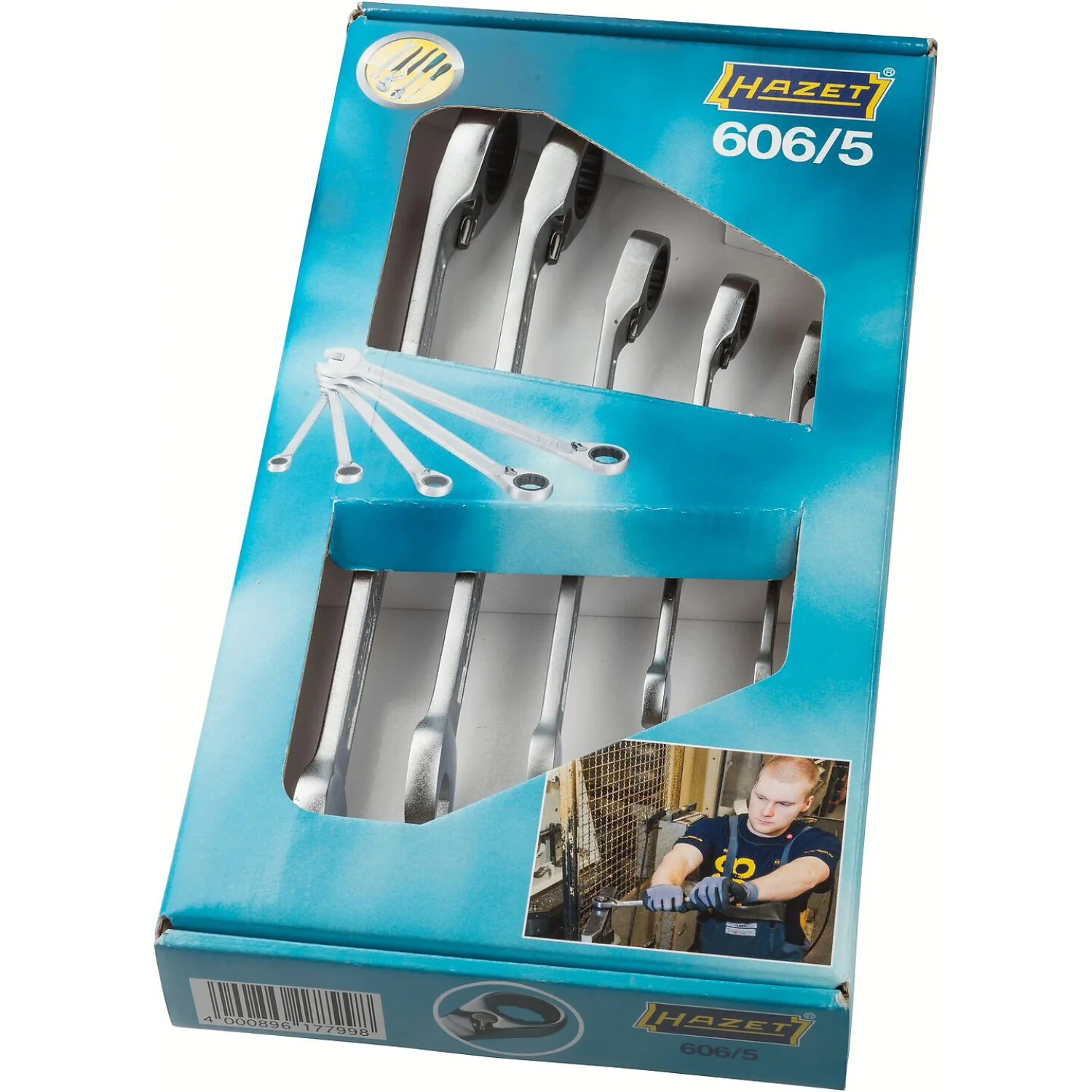 Hazet 606/5 Ratcheting combination wrench set - Image 4