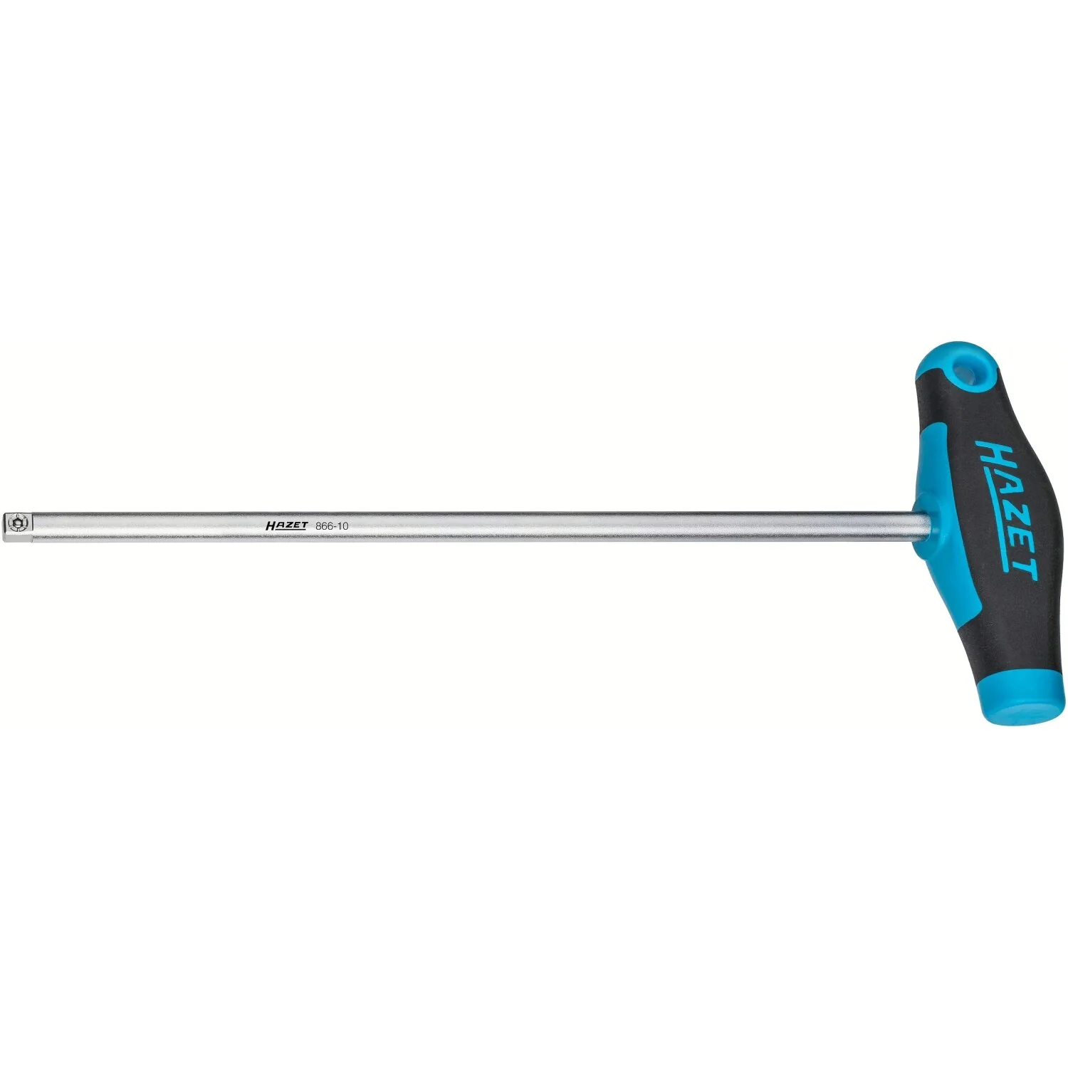 Hazet 866-10 1/4 inch (6.3 mm) square ∙ solid Spin type speeder with T-handle