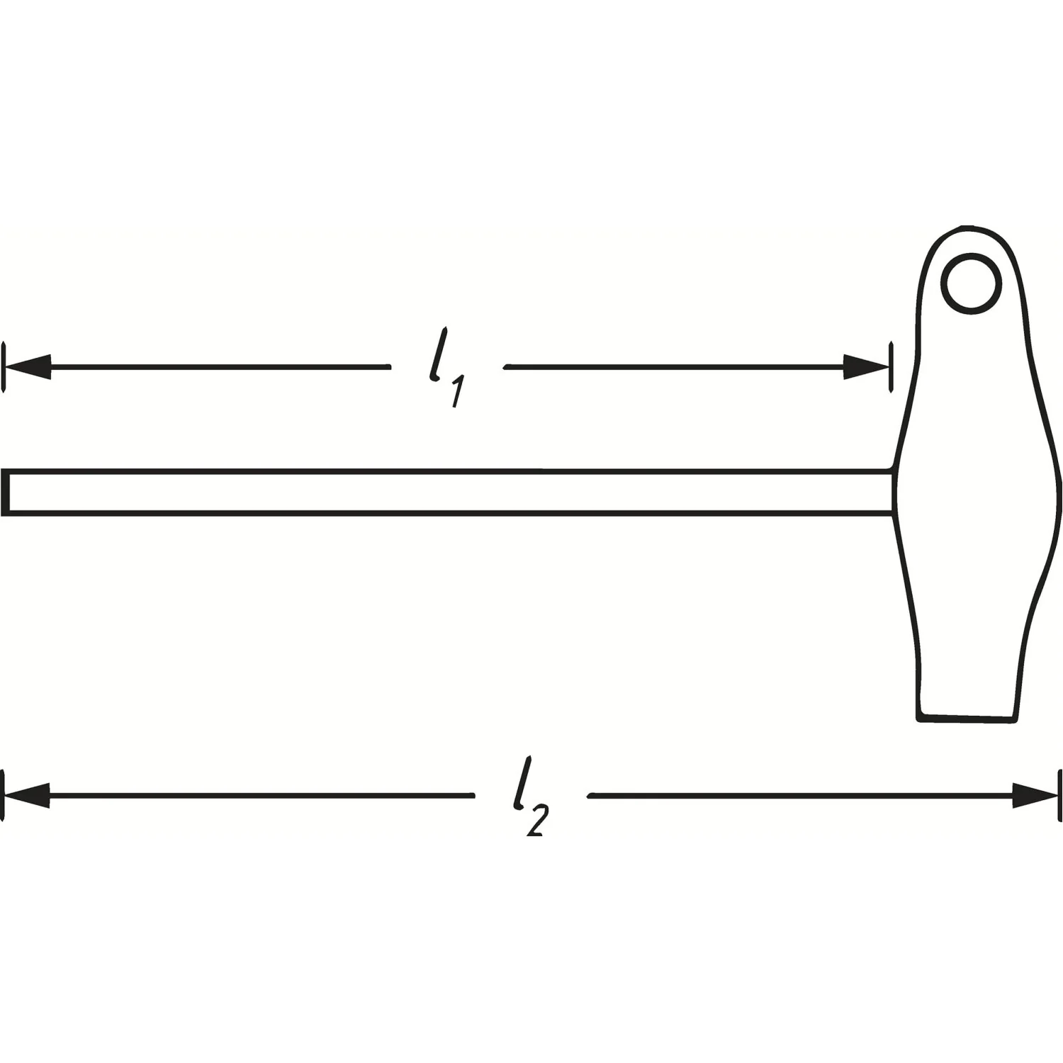 Hazet 866-10 1/4 inch (6.3 mm) square ∙ solid Spin type speeder with T-handle - Image 2