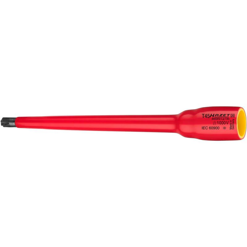 Hazet 8802KV-LG-T40 Insulated Screwdriver Socket, 10mm (3/8") Square Drive, TORX® T40