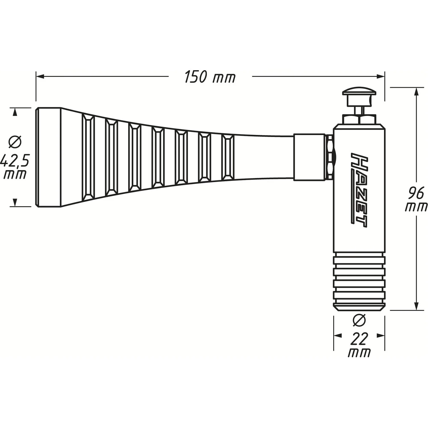 Hazet 9040T-1 Turbo air blow gun - Image 2