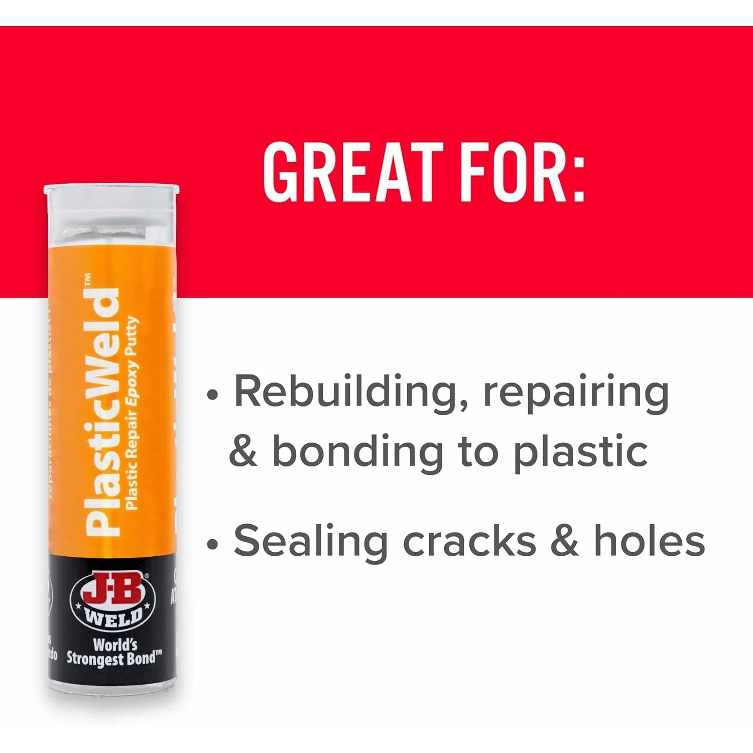 J-B Weld 8237 PlasticWeld Epoxy Putty, 2 oz. - Image 7