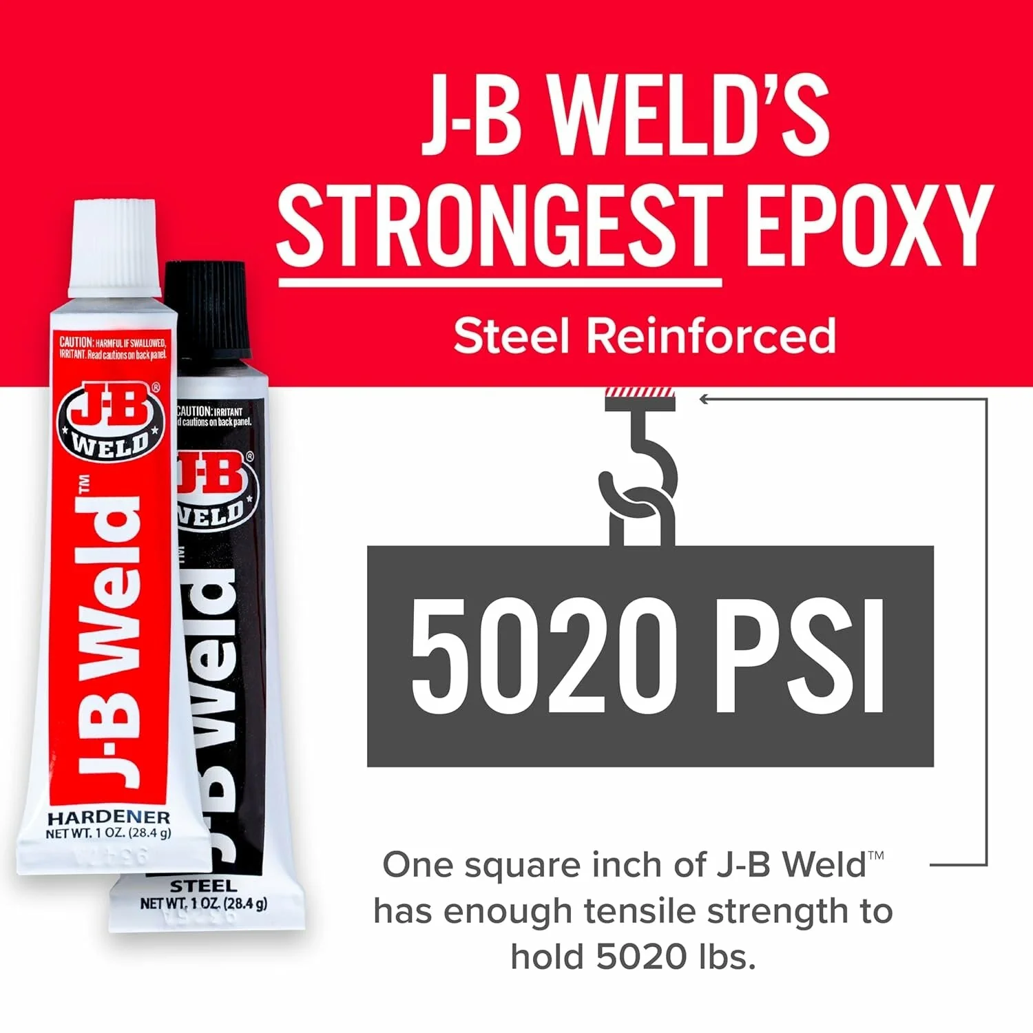 J-B Weld 8265S Twin Tube Cold Weld Steel Reinforced Epoxy & Hardener, 2 oz. - Image 4