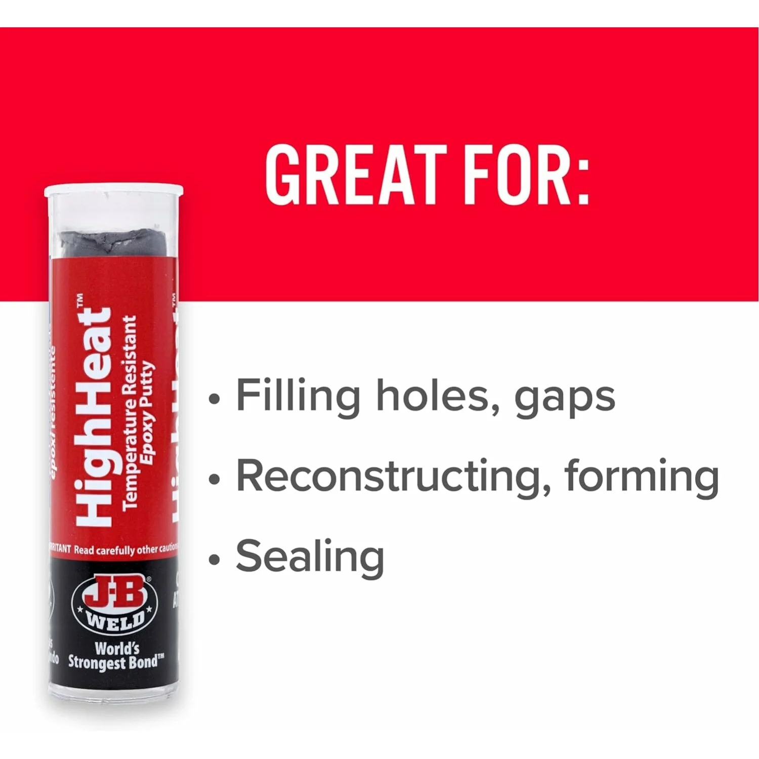 J-B Weld 8297 HighHeat Epoxy Putty, 2 oz. - Image 5