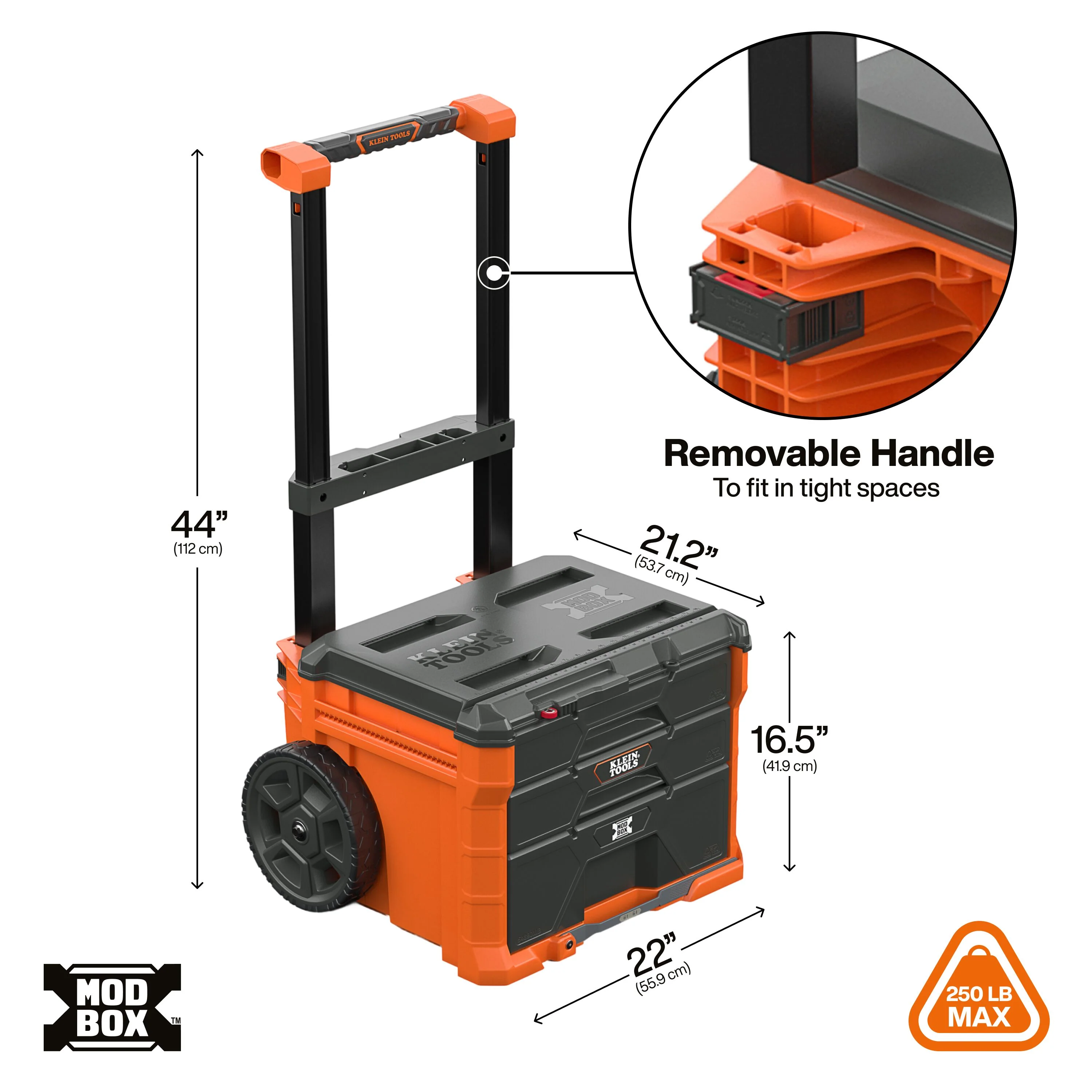 Klein Tools 54890MB MODbox Three Drawer Rolling Toolbox - Image 3