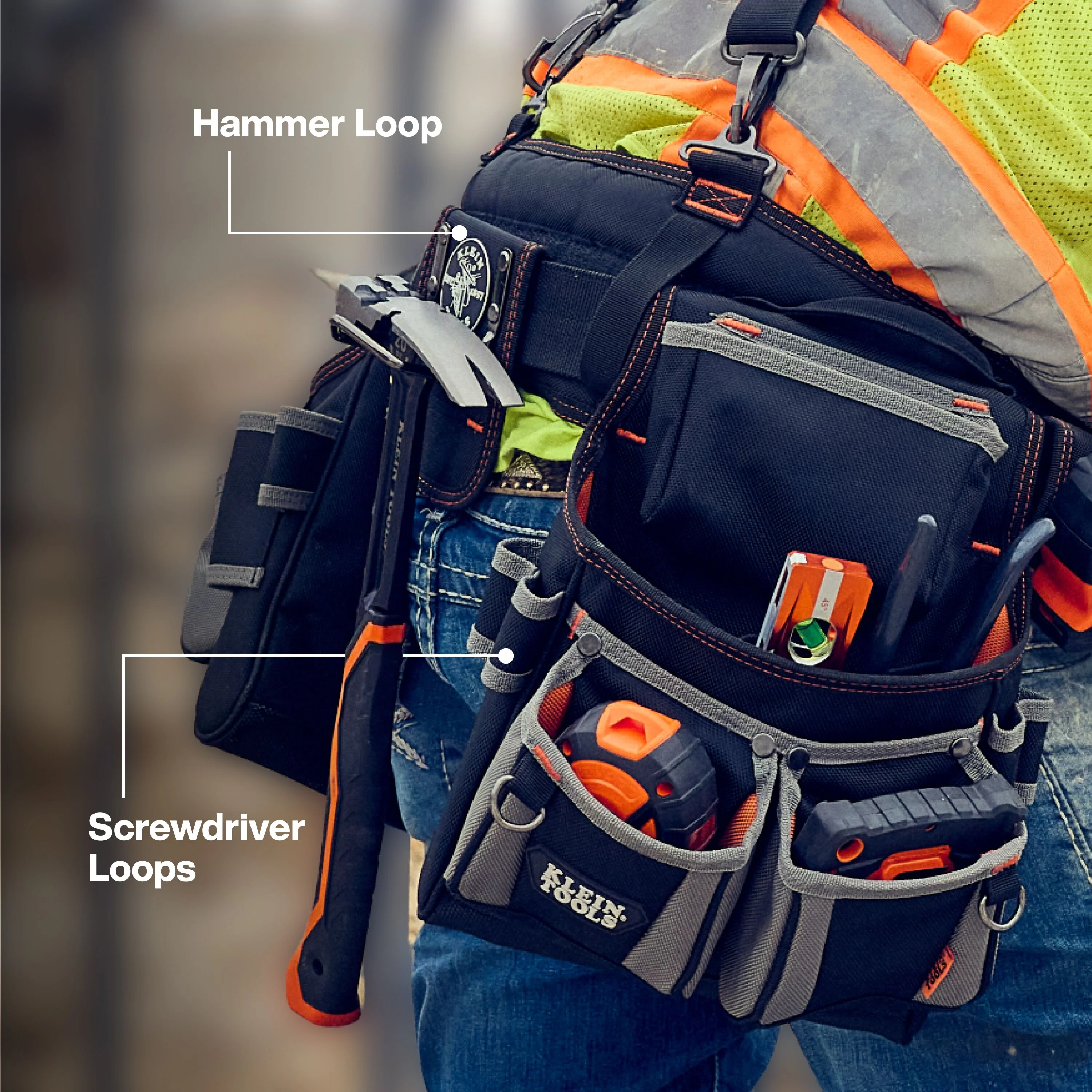 Klein Tools 55896 Tool Rig with Suspenders, 23 Pockets - Image 6
