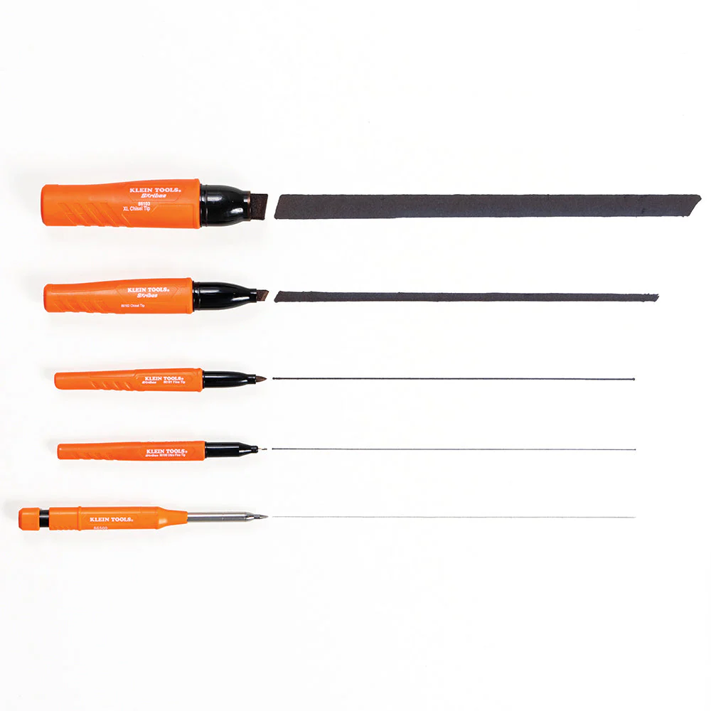 Klein Tools 8610112 Skribes Fine Tip Permanent Markers, Black, 12-Pack - Image 2