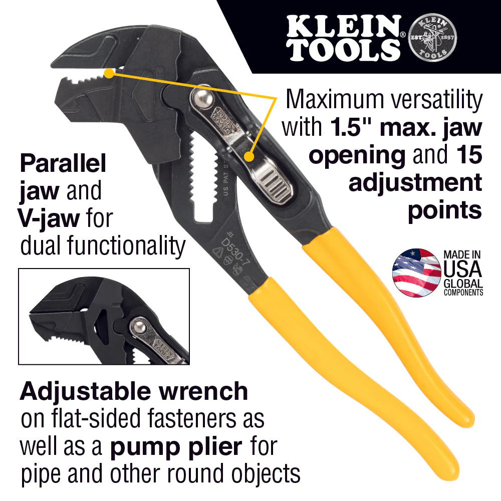 Klein Tools D53003KIT Plier Wrench Set, 3 Pc. - Image 4
