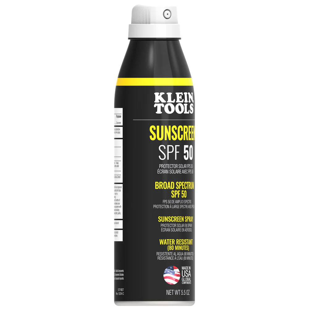 Klein Tools SPF50SPY55 Sunscreen Spray, Broad Spectrum SPF 50, 12-Pack - Image 3