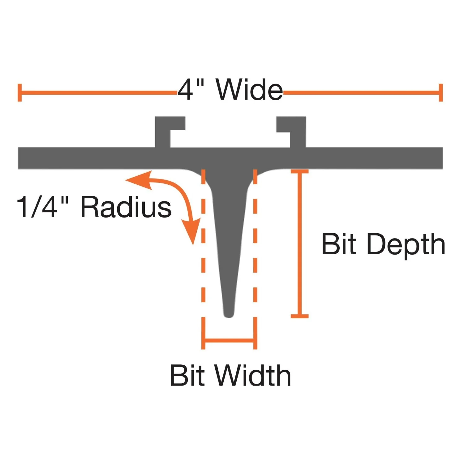 Kraft Tool CC005W-125 60" x 4" Straight Arrow Control Joint Groover with 1-1/4" Deep Bit - Image 3