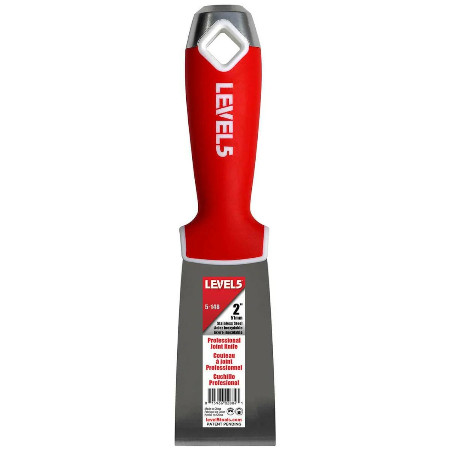 Level5 5-148 2" Stainless Steel Joint Knife w/ Soft Grip Handle