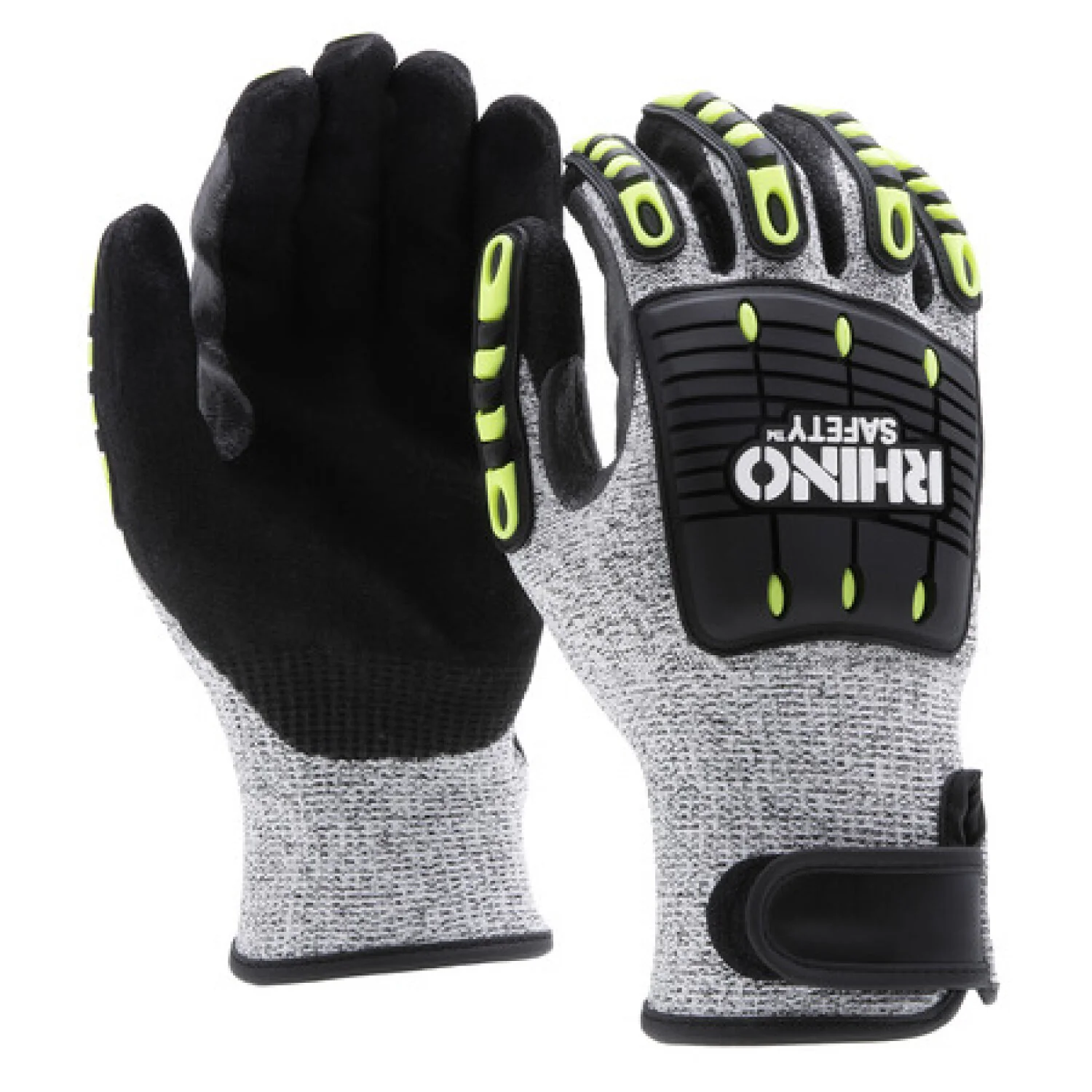 NSI GLV-800M White/Black Nylon A4 Cut-Resistant Gloves, Nitrile Palm, Medium - Image 2