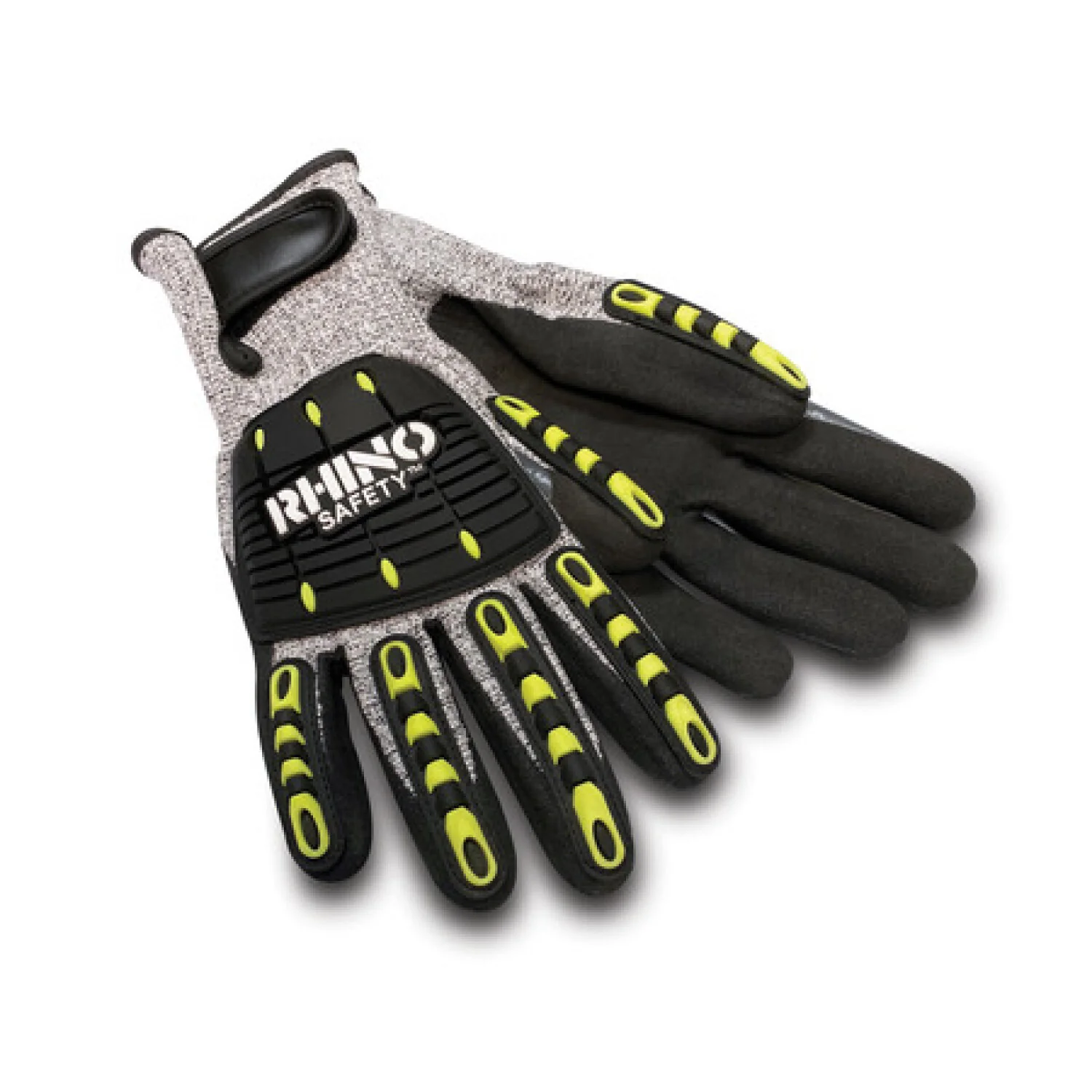 NSI GLV-800M White/Black Nylon A4 Cut-Resistant Gloves, Nitrile Palm, Medium - Image 3