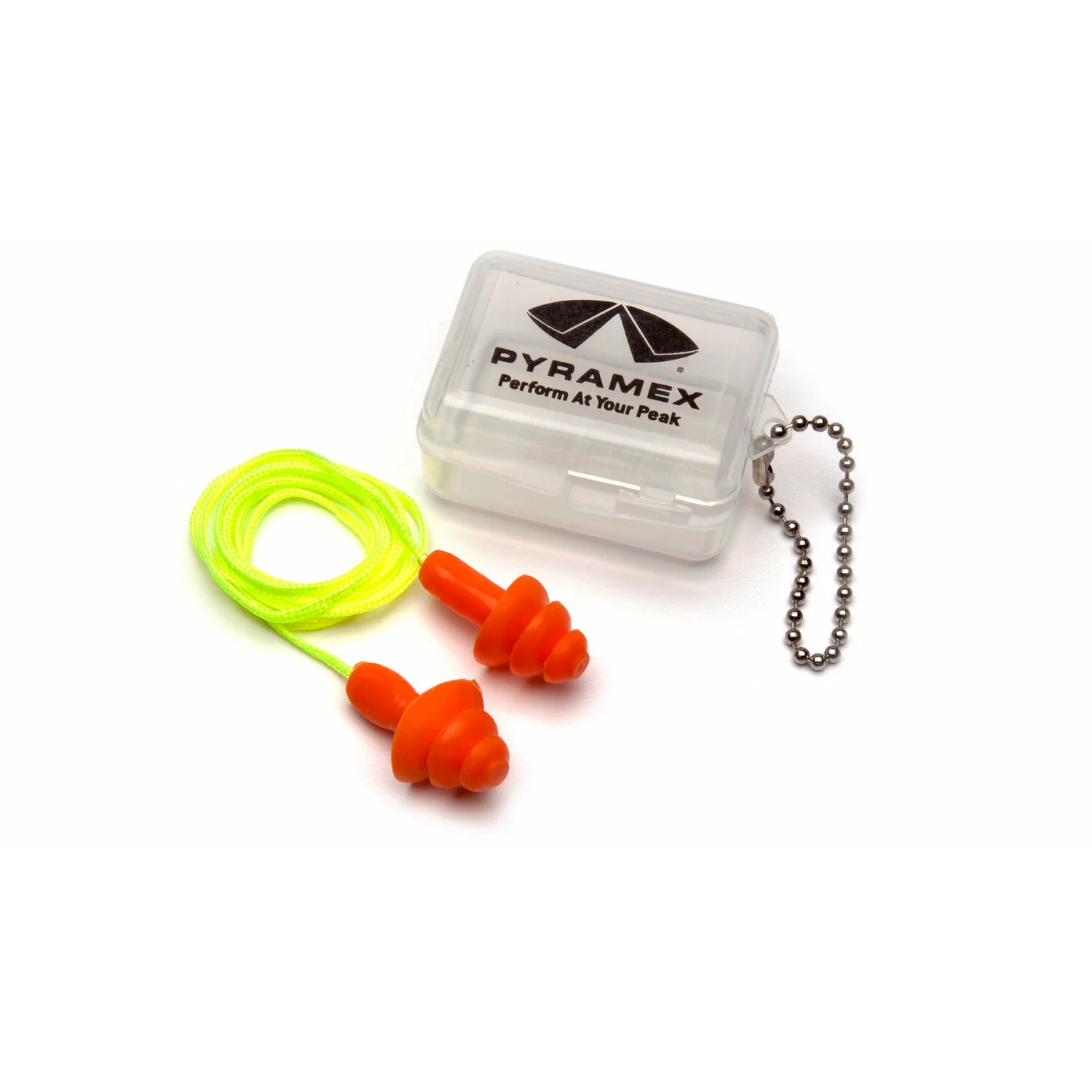 Pyramex RP3001PC Yellow corded Reusable Orange Earplug - NRR24dB - Individual Plastic Case-Pack Of 30 - Image 2