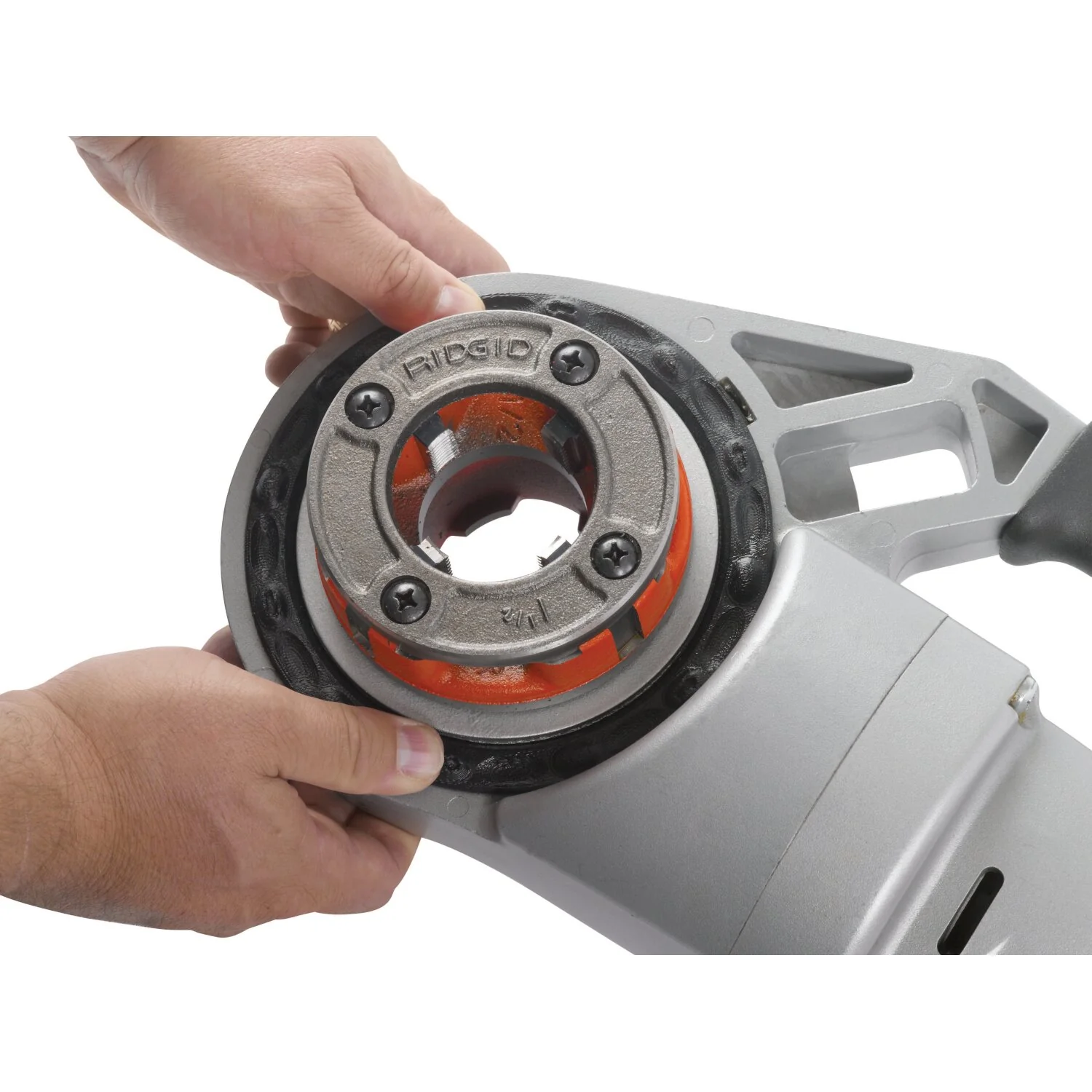 Ridgid 44923 Power Drive 1/2" - 2" NPT Die Heads, Case, & Support Arm - Image 4
