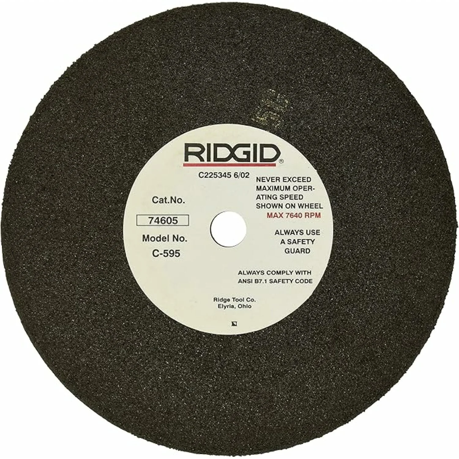 Ridgid 74605 Wheel, Abras 13-5080 8-24