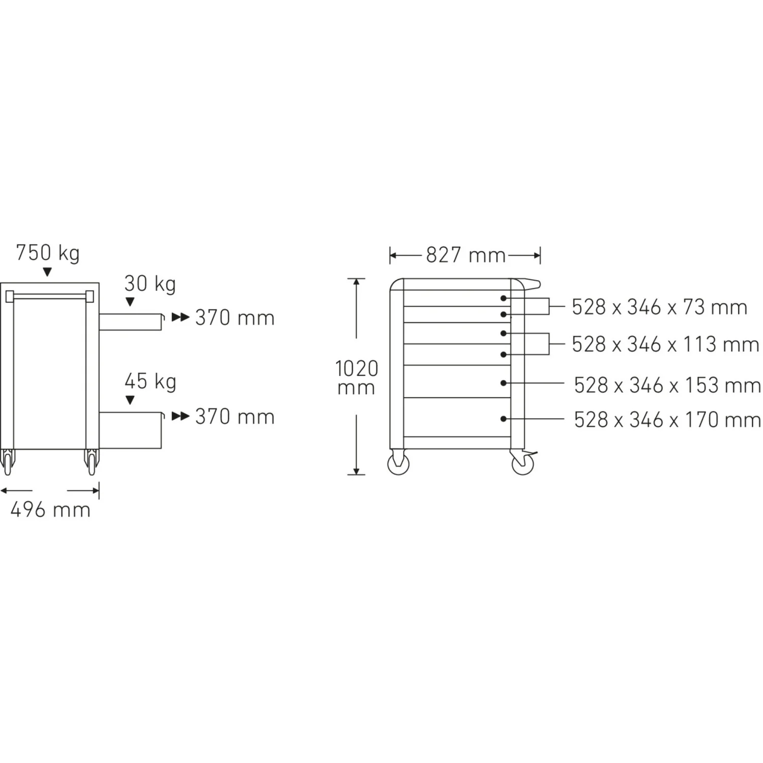Stahlwille 81200162 Tool trolley - Image 3