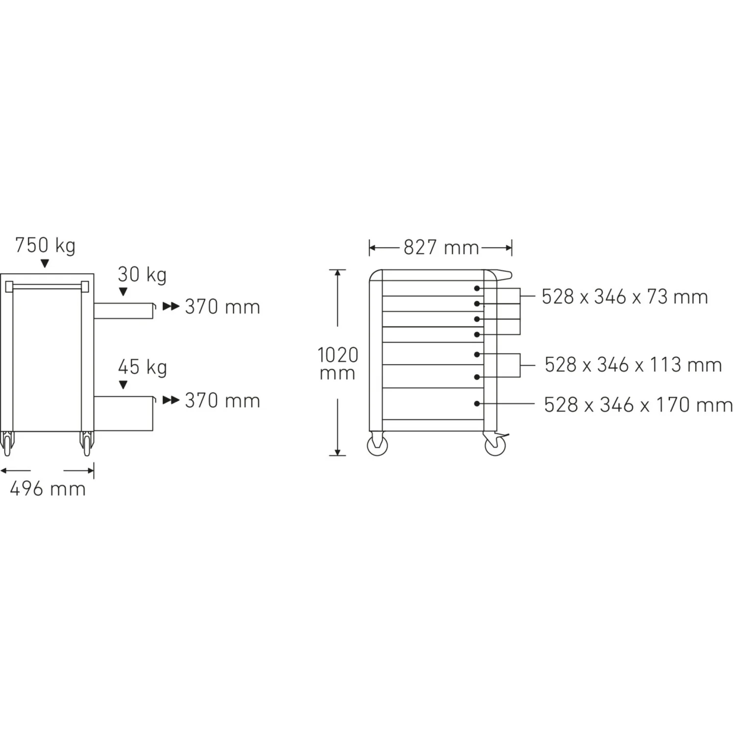 Stahlwille 81200163 Tool trolley - Image 5