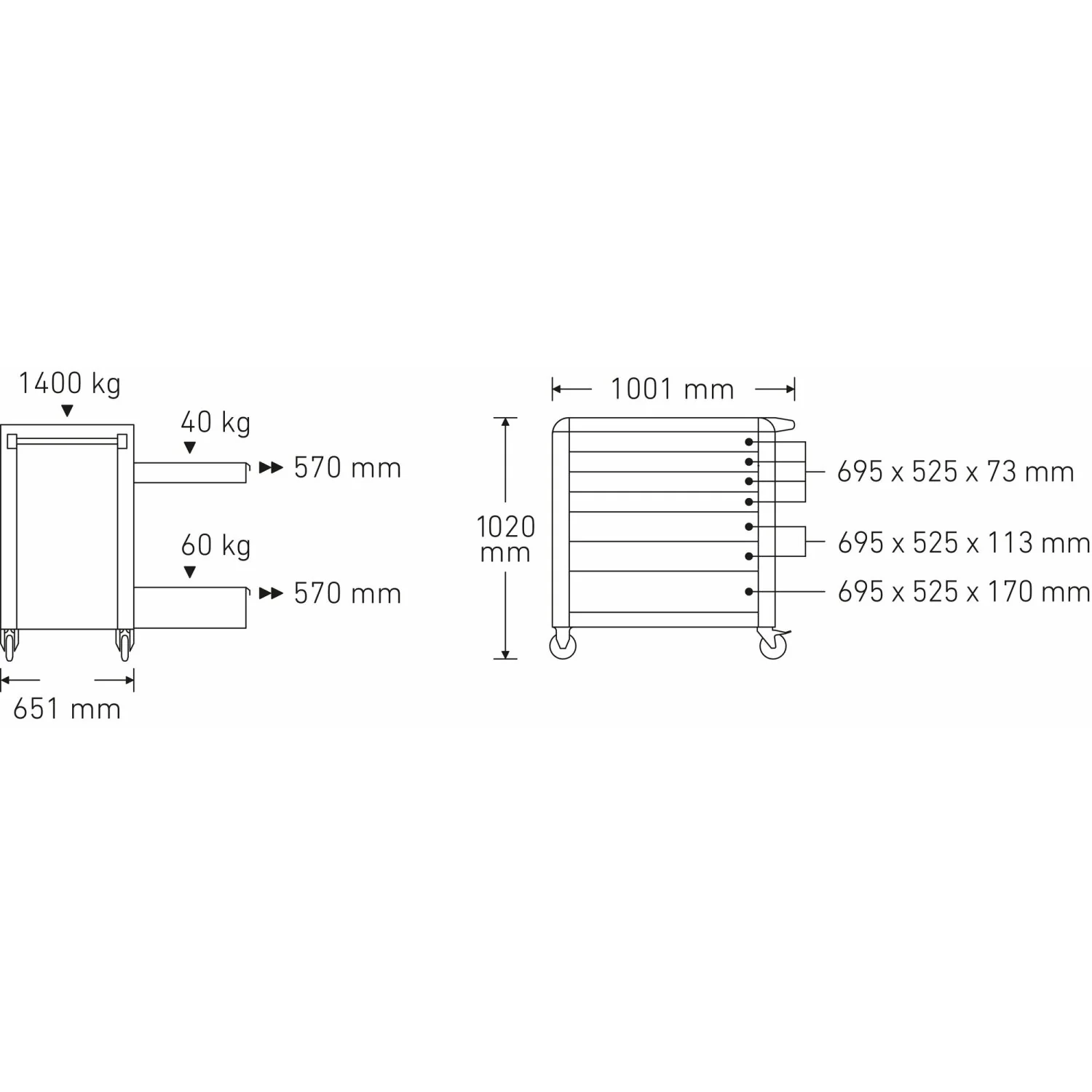 Stahlwille 81200170 Tool Trolley - Image 4