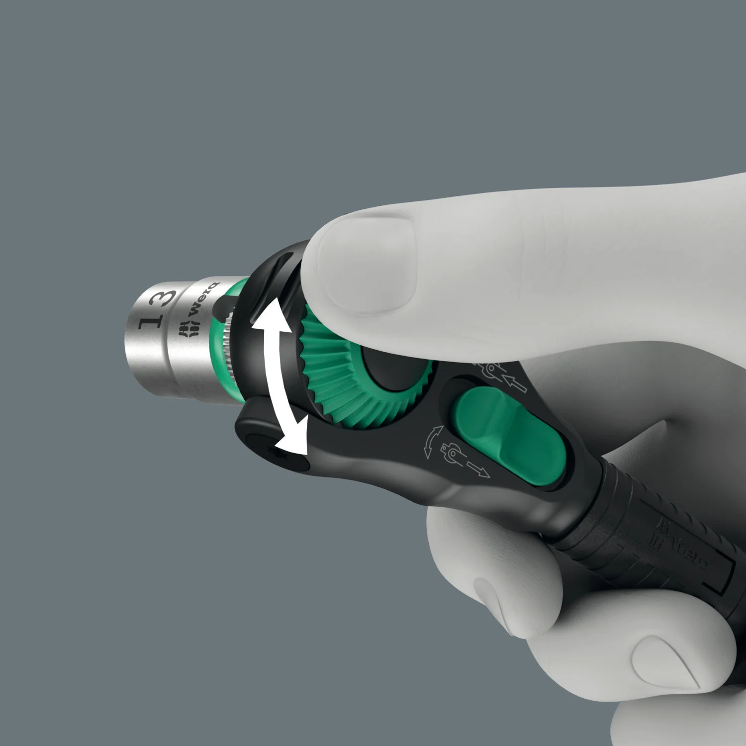 Wera 8000 A Black Edition Zyklop Speed Ratchet with 1/4" Drive - Image 9