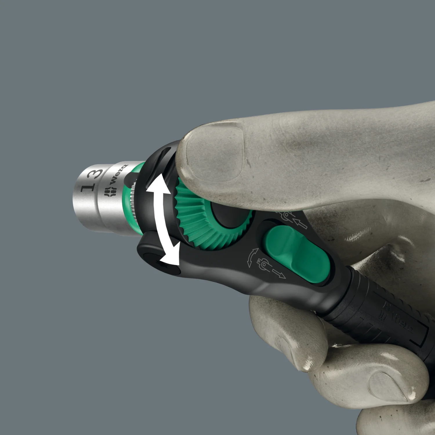Wera 8000 B Black Edition Zyklop Speed Ratchet with 3/8" Drive - Image 10