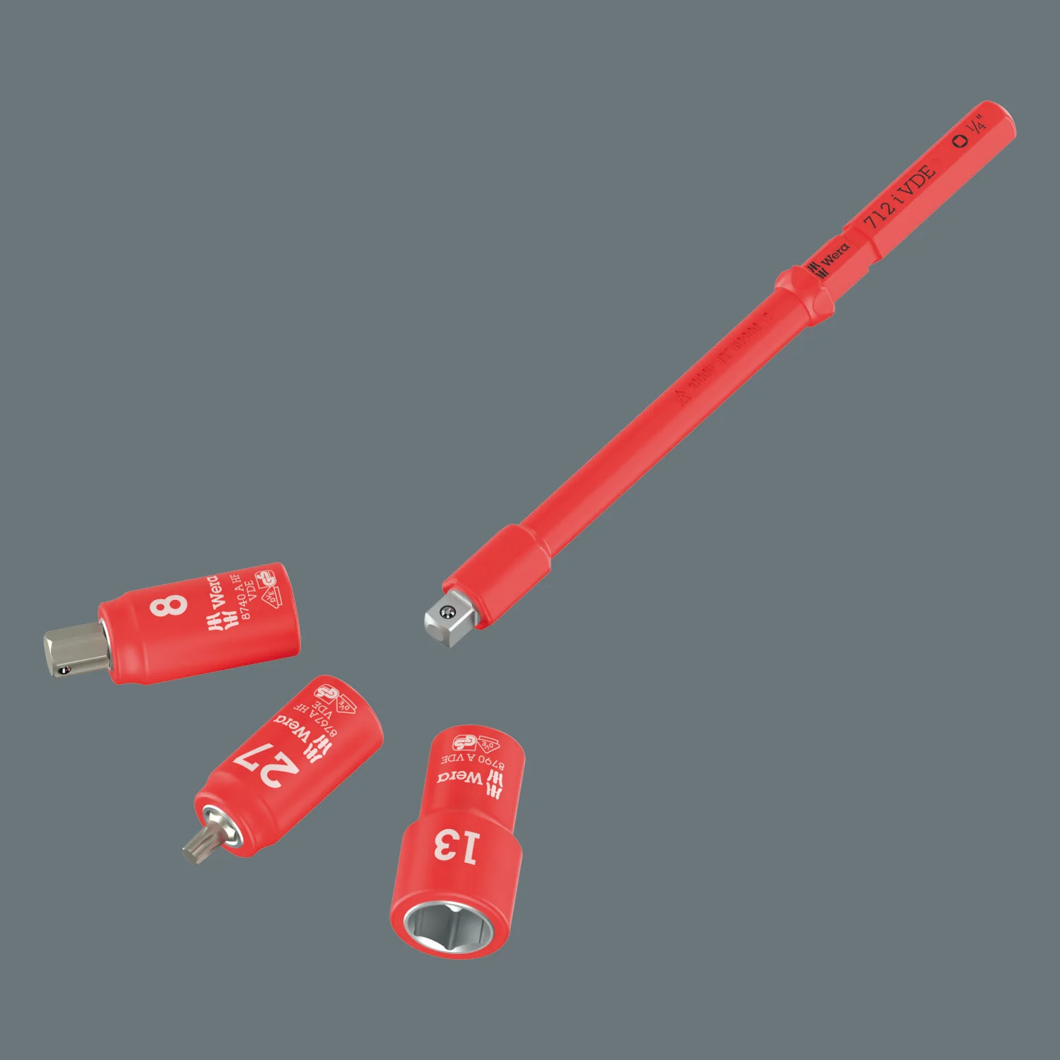 Wera Kraftform Kompakt A VDE 712 i SB Adapter Blade, Insulated, for 1/4" Sockets, 1/4" x 154 mm - Image 3